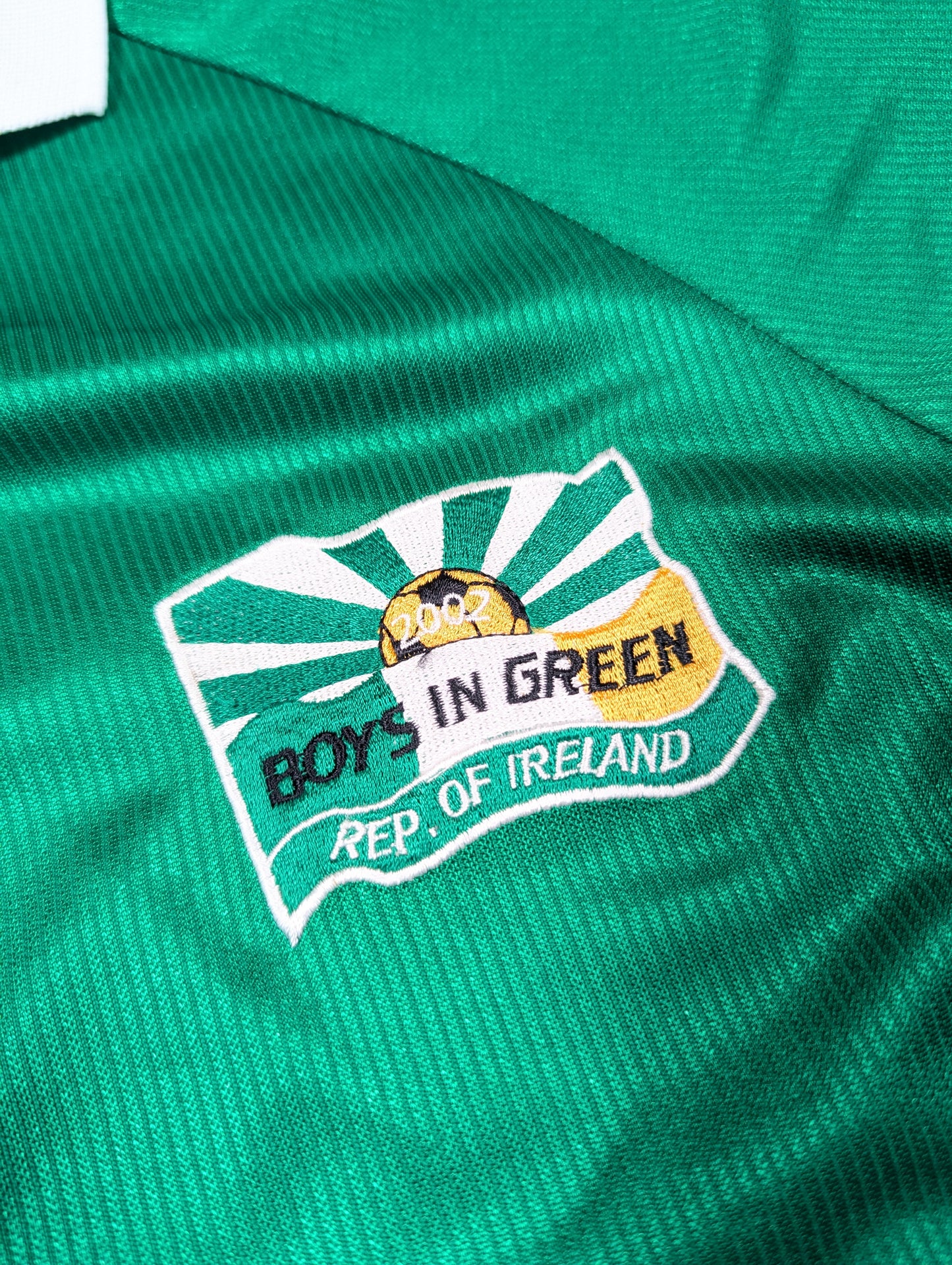Republic of Ireland Green Football Jersey 2002 (L) [Good]