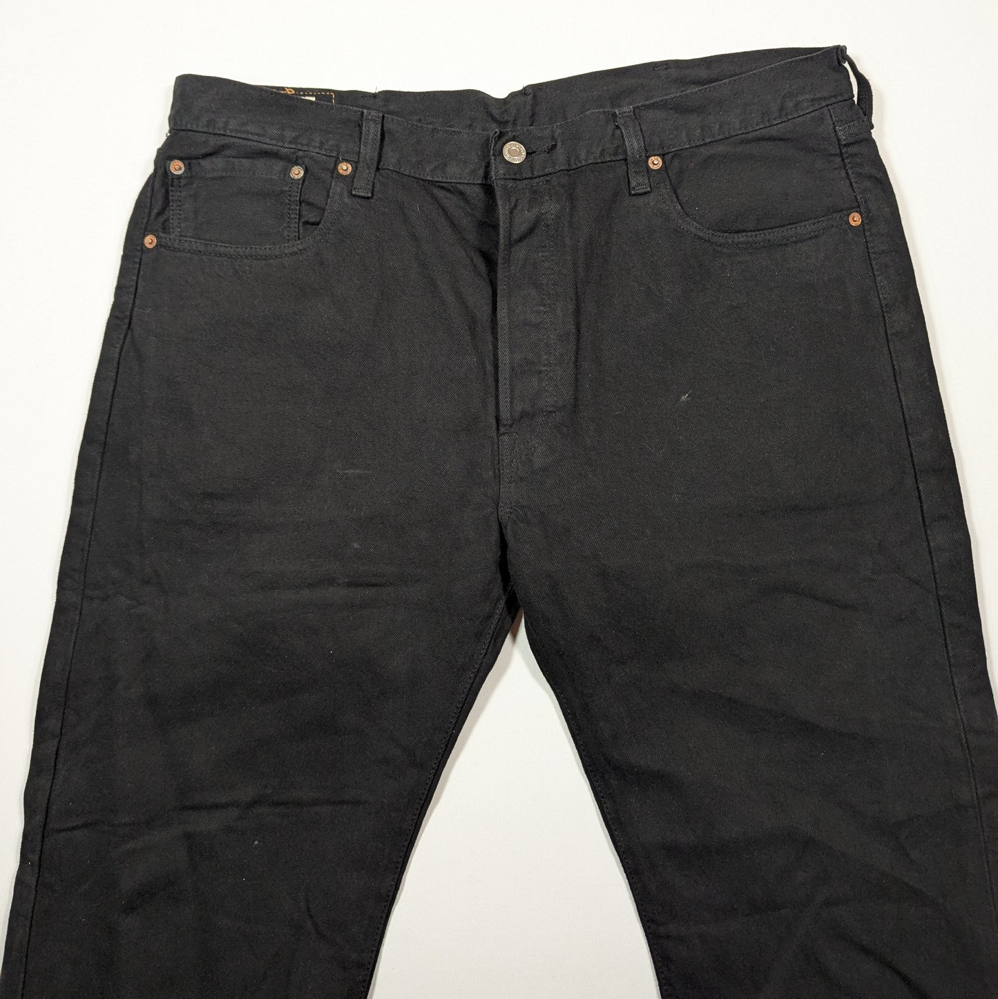 Black 501 Levis Jeans (W38 L34) [Good]