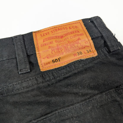 Black 501 Levis Jeans (W38 L34) [Good]