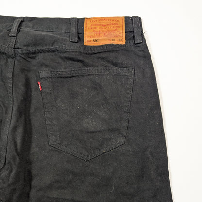 Black 501 Levis Jeans (W38 L34) [Good]
