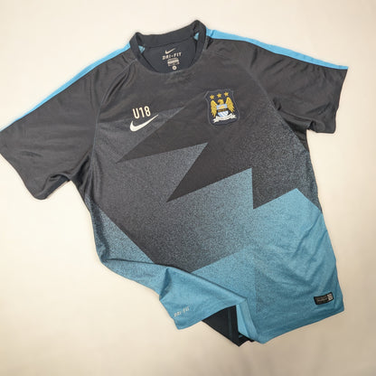 Manchester City Player Issue NIke Football Jersey 2015 U18 (XL) [Good]