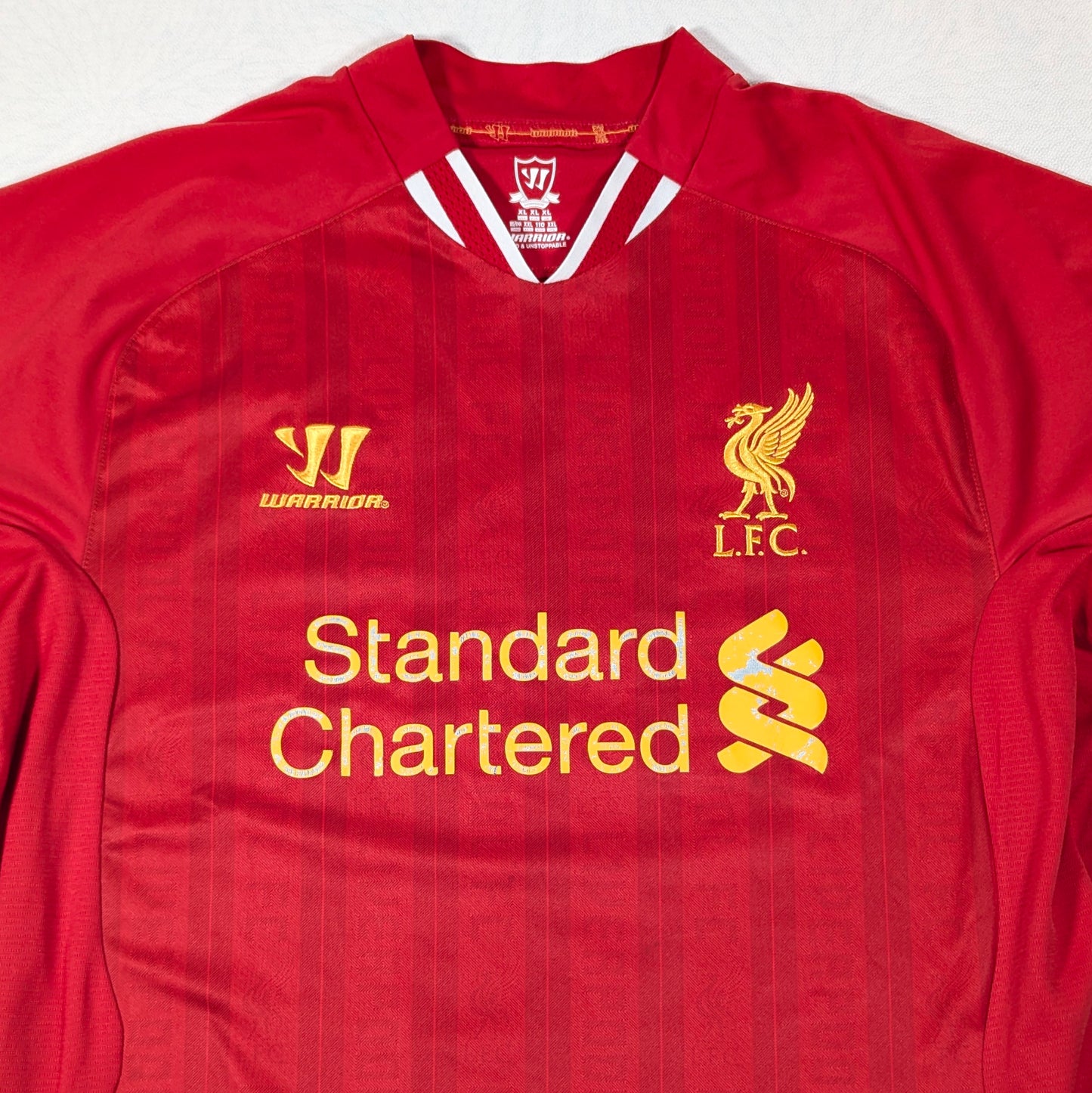 Liverpool Warrior Football Jersey 2013 Steven Gerrard #8 (XL) [Fair]