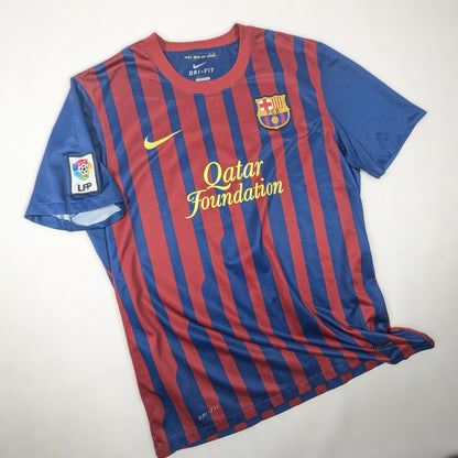 Barcelona NIke Football Jersey 2011 David Villa #7 (L) [Good]