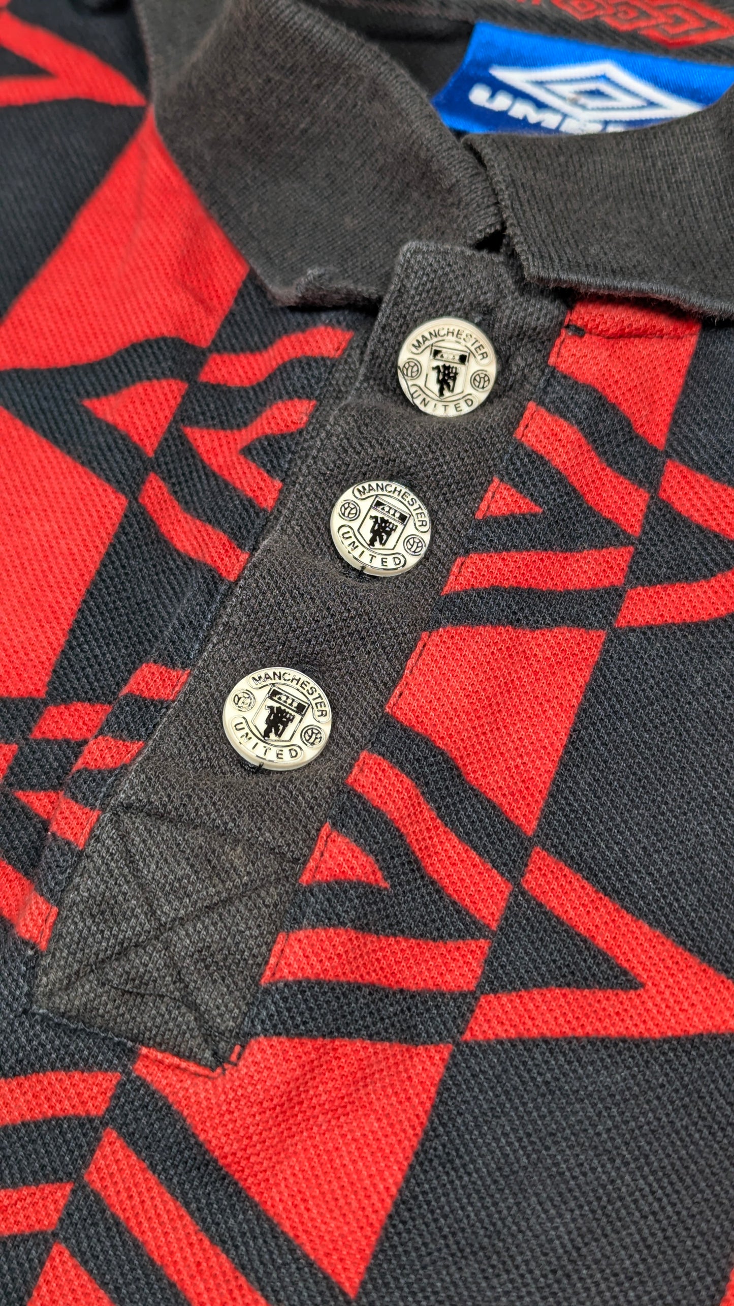 Manchester United Umbro Football Polo Shirt 1996 (L) [Good]