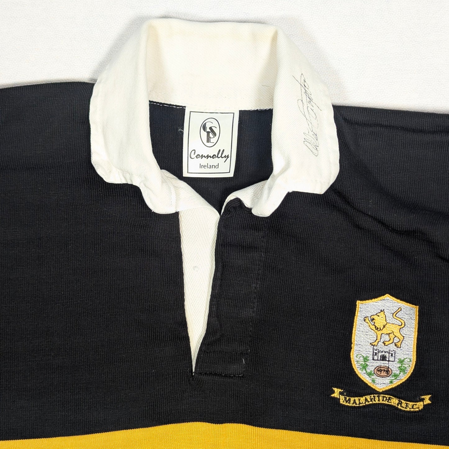 Malahide RFC Connolly Rugby Jersey 1990s Ollie Campbell (XS) [Good]