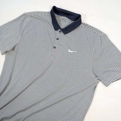 Pinstripe Nike Golf Polo Shirt 2020s (L) [Very Good]
