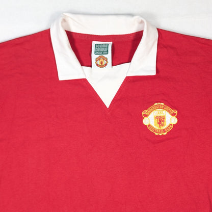 Manchester United Score Draw Football Jersey Retro George Best #7 (M) [Very Good]