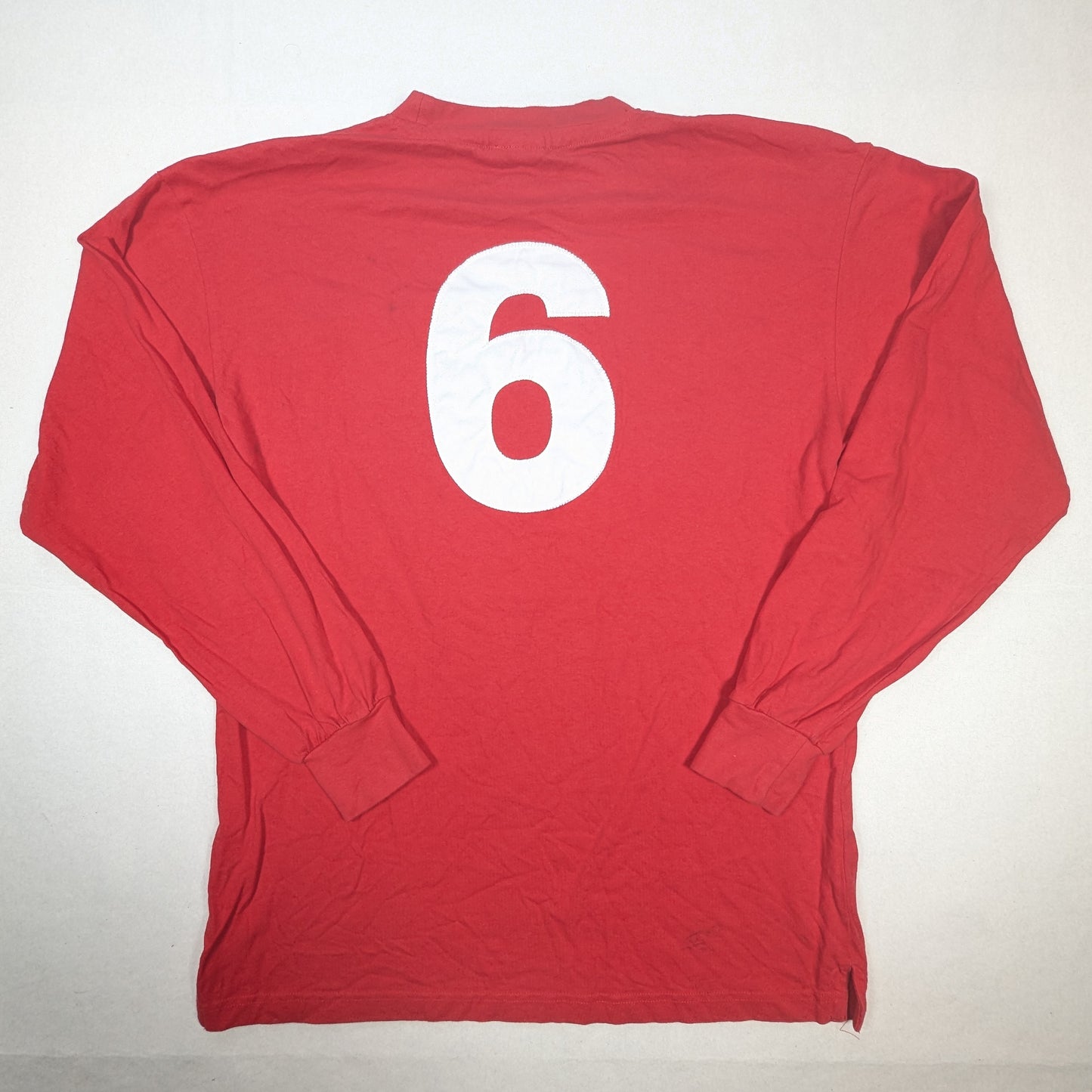 England Score Draw Football Jersey Retro Bobby Moore #6 (L) [Good]