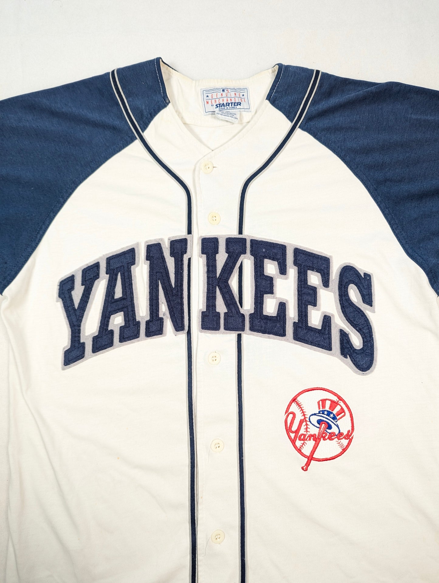New York Yankees Starter Baseball Jersey 1990s (M) [Good]