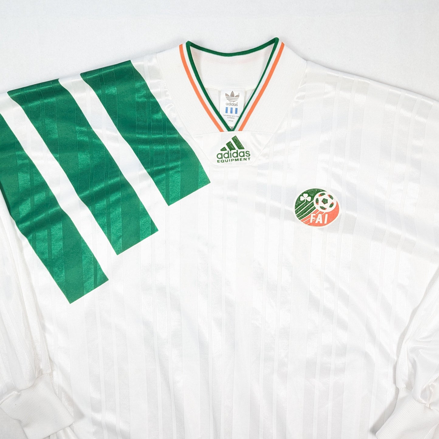 Republic of Ireland Player Issue adidas Football Jersey 1992 #23 (L) [Good]