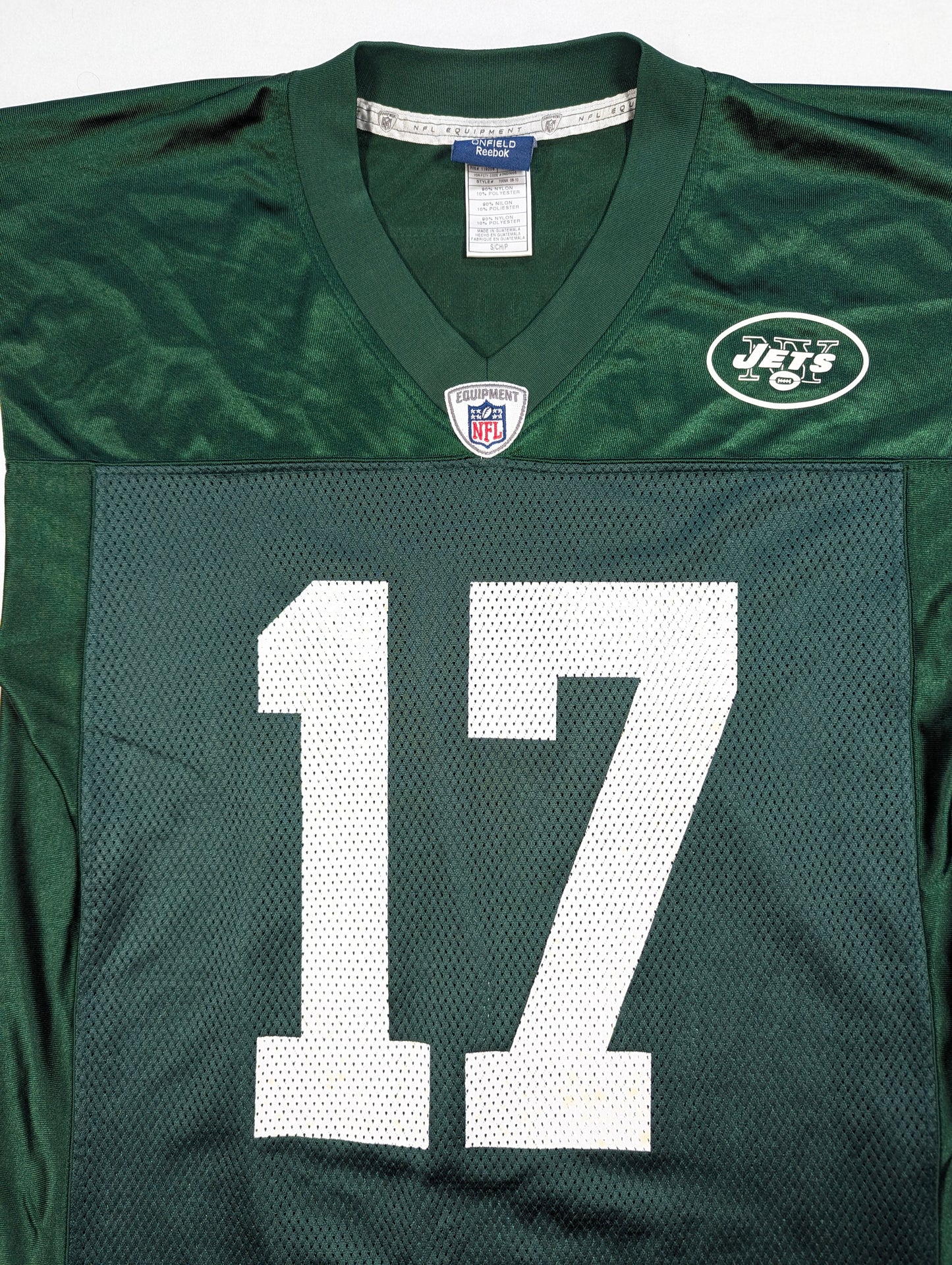 New York Jets Reebok American Football Jersey 2011 Burress #17 (S) [Very Good]