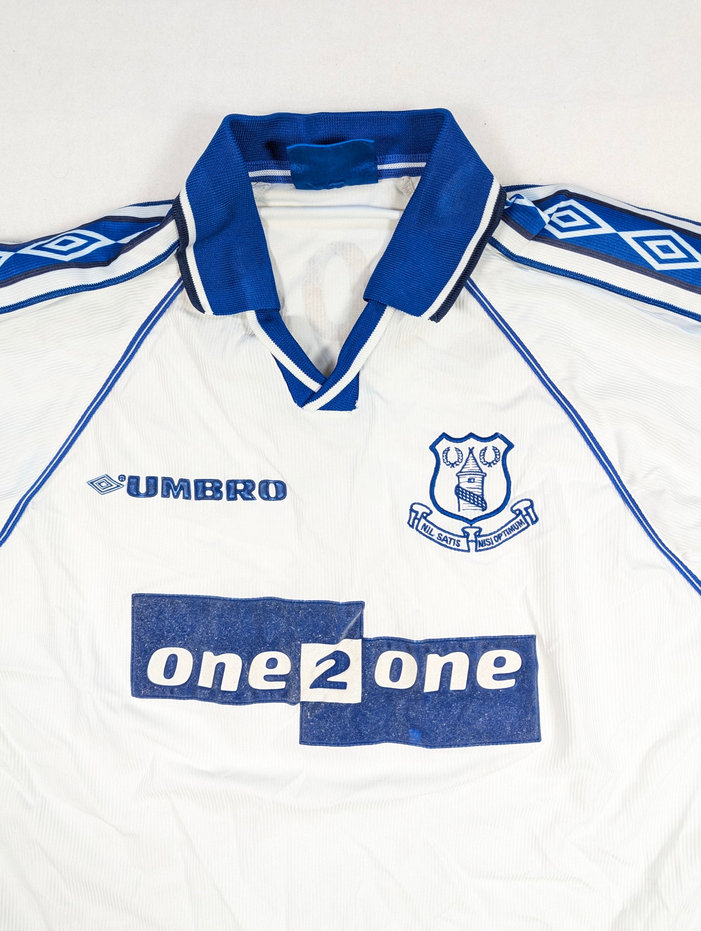 Everton Umbro Football Jersey 1998 Dacourt #4 (XL) [Average]