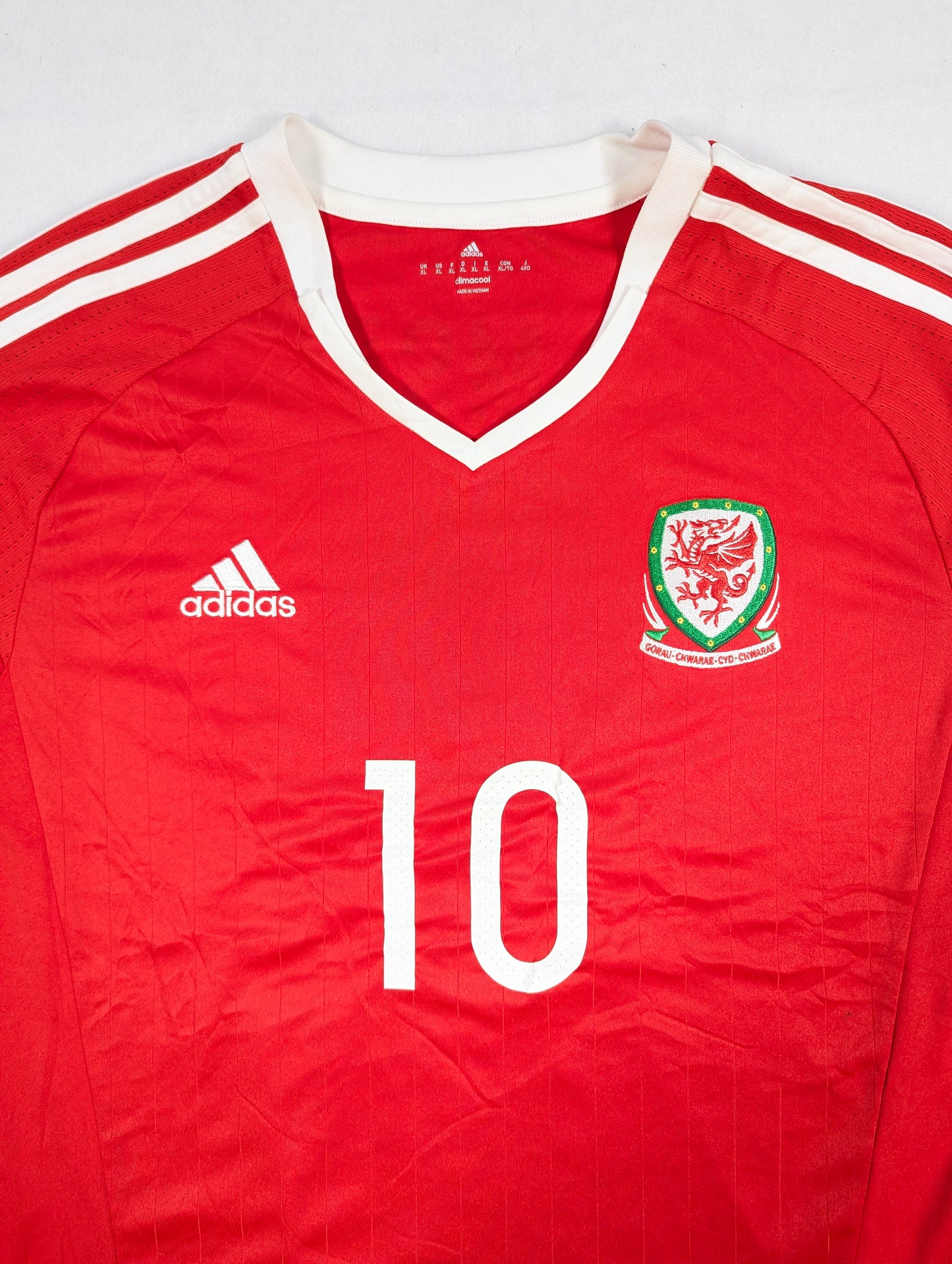 Wales adidas Football Jersey 2016 Ramsey #10 (XL) [Excellent]