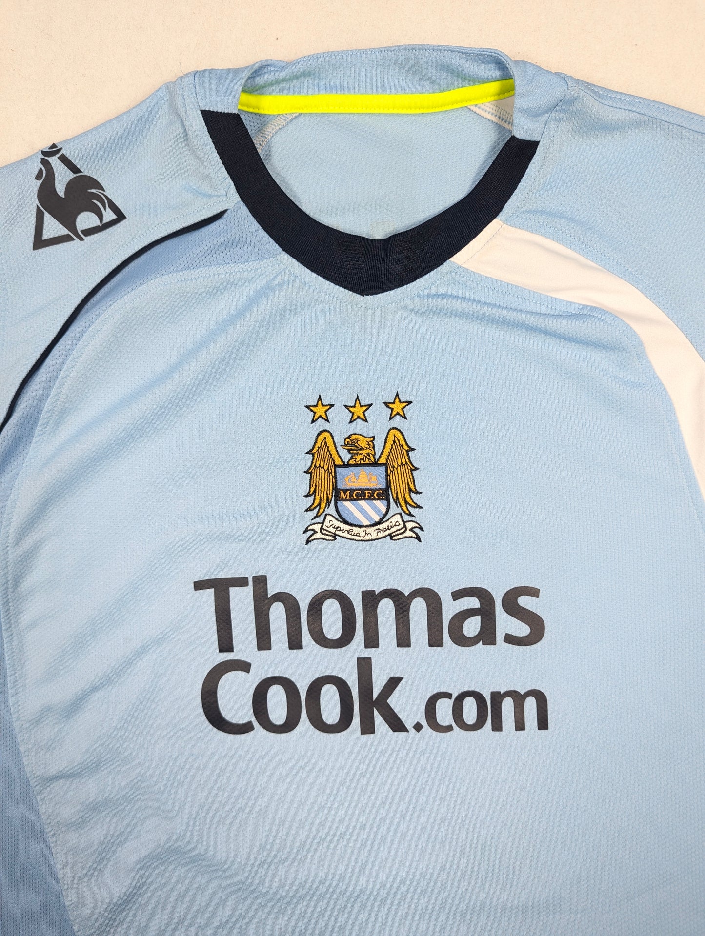 Manchester City Le Coq Sportif Football Jersey 2008 Robinho #10 (M) [Good]