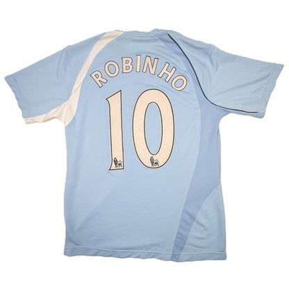 Manchester City Le Coq Sportif Football Jersey 2008 Robinho #10 (M) [Good]