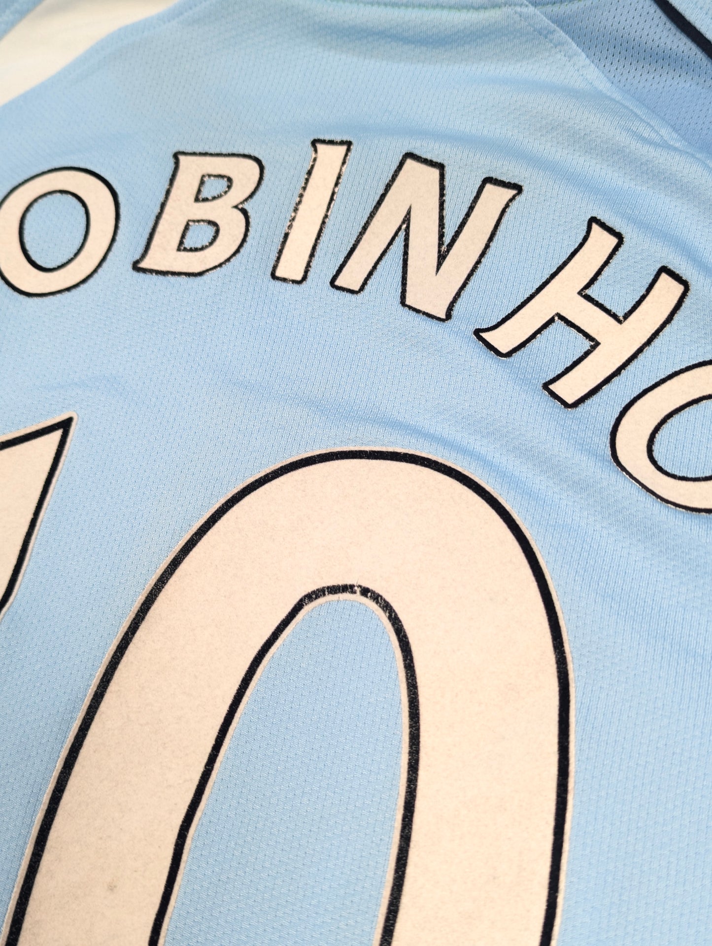 Manchester City Le Coq Sportif Football Jersey 2008 Robinho #10 (M) [Good]