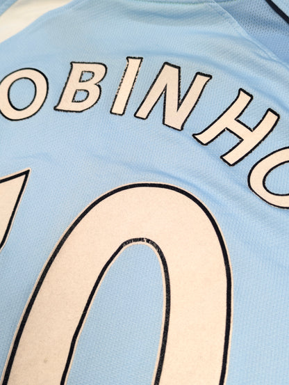 Manchester City Le Coq Sportif Football Jersey 2008 Robinho #10 (M) [Good]