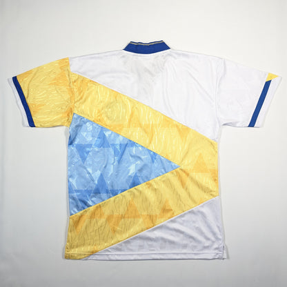 Leeds Score Draw Football Jersey Retro (L) [Very Good]