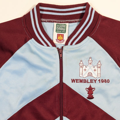 West Ham Score Draw Football Jacket Retro Wembley 1980 (L) [Good]