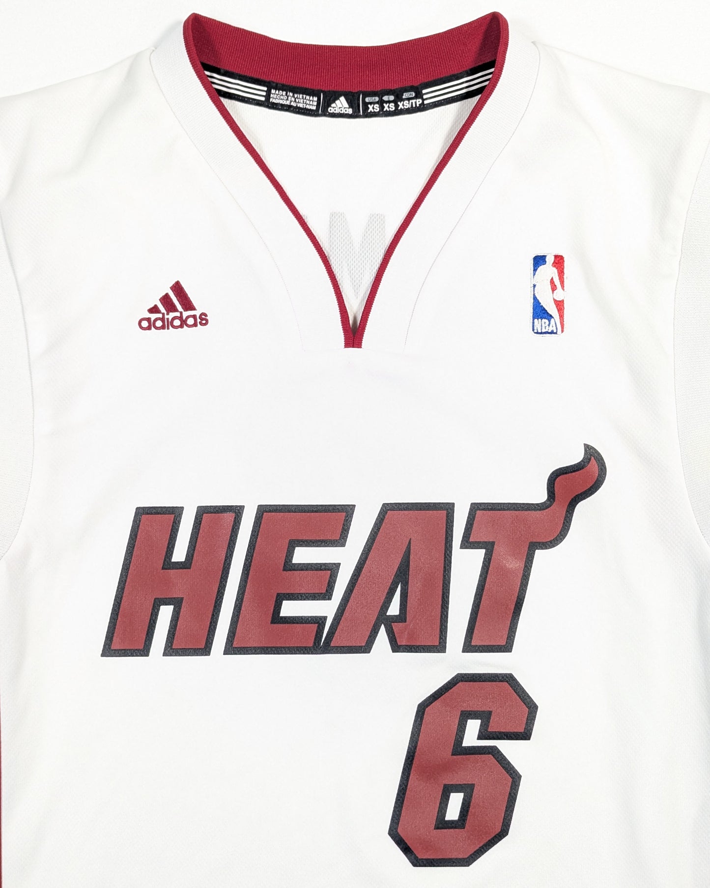 Miami Heat adidas Basketball Jersey 2014 LeBron James #6 (XS) [Good]