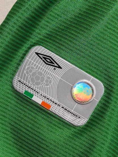 Republic of Ireland Player Issue Umbro Football Jersey 2002 #9 (2XL) [Good]