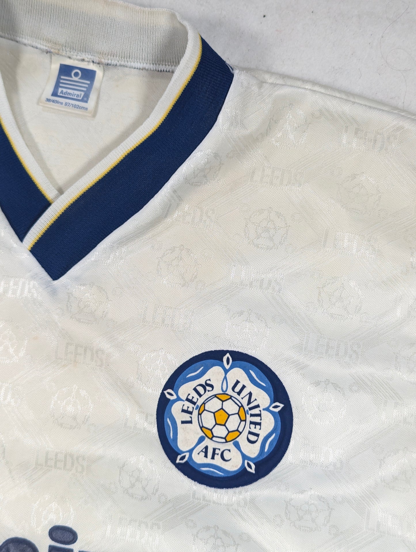 Leeds United Admiral Football Jersey 1992 (S) [Fair]