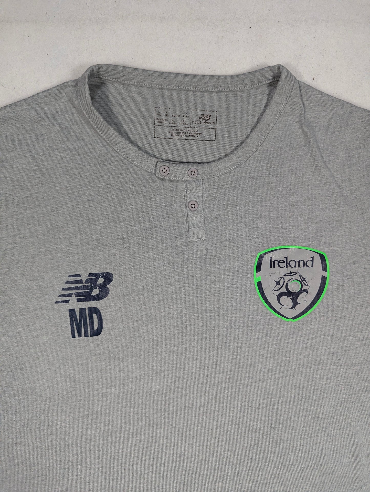Republic of Ireland Player Issue New Balance Football T-Shirt 2018 Matt Doherty (L) [Fair]