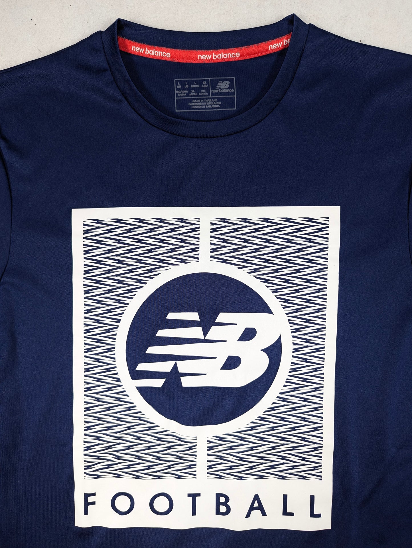 Blue New Balance Football T-Shirt 2016 (L) [Very Good]