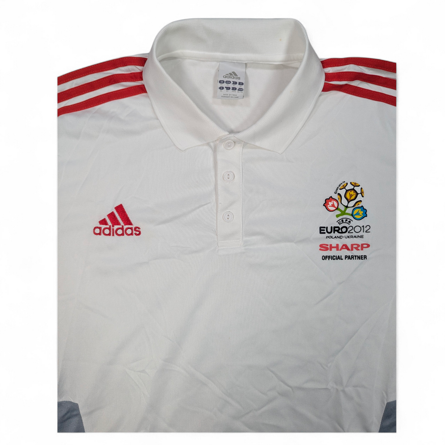 European Championships Poland-Ukraine adidas Football Polo Shirt 2012 (XL) [Excellent]