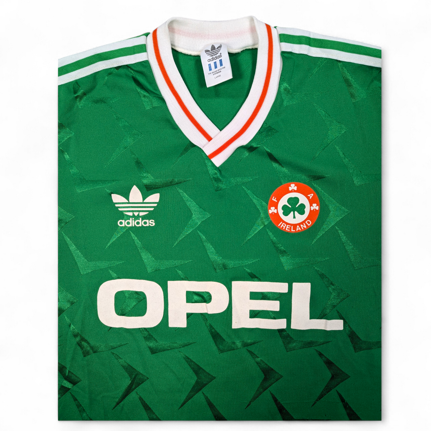 Republic of Ireland adidas Home Football Jersey 1990 (L) [Good]