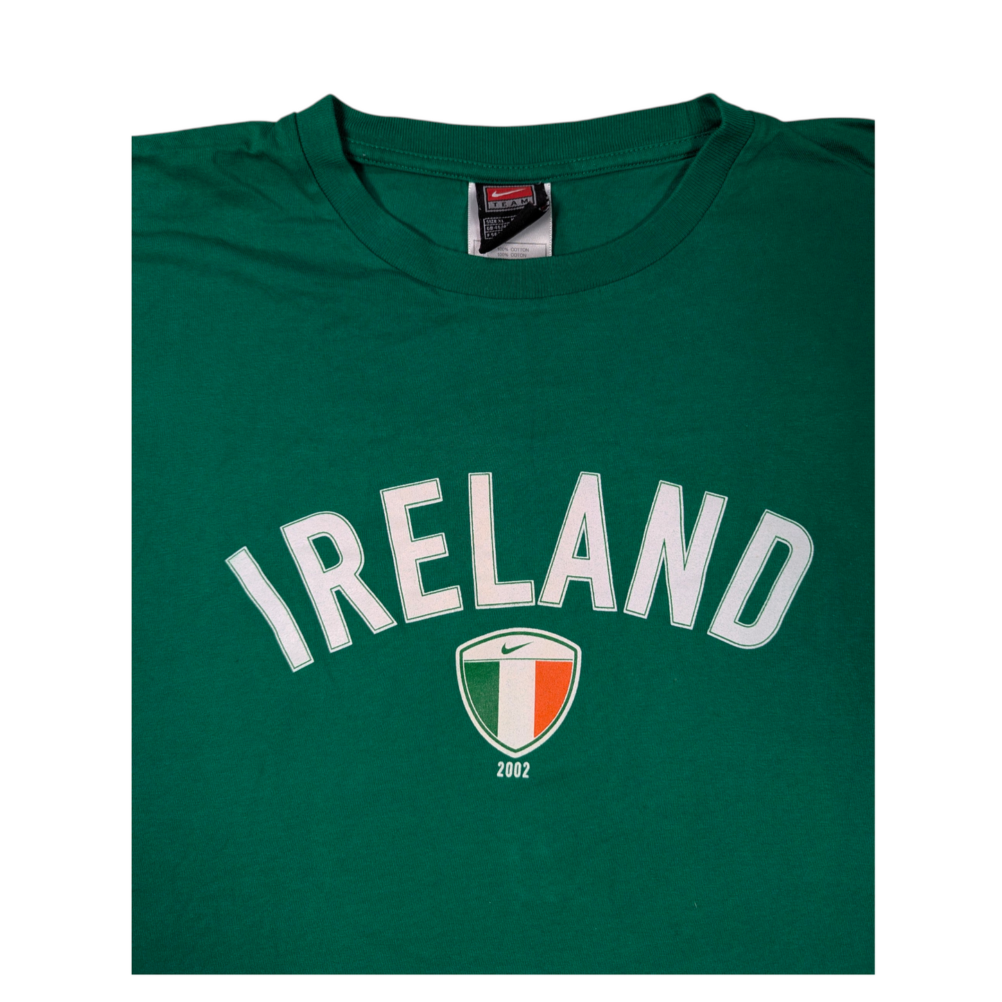 Republic of Ireland Nike Football T-Shirt 2002 Robbie Keane #10 (XL) [Very Good]