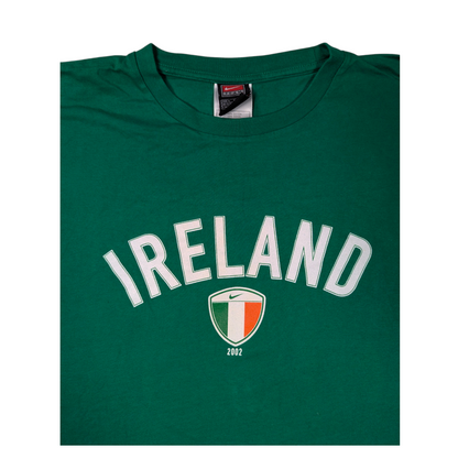 Republic of Ireland Nike Football T-Shirt 2002 Robbie Keane #10 (XL) [Very Good]