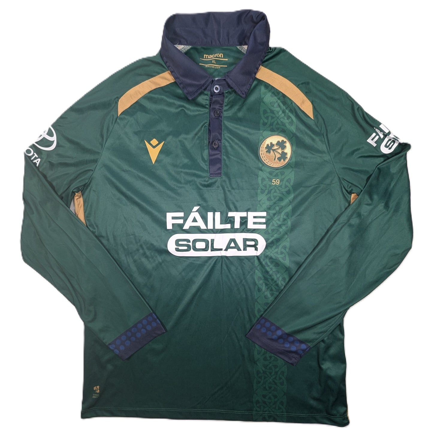 Ireland Player Issue Macron Home Cricket Jersey 2024 Gareth Delany #64 (XL) [Excellent]