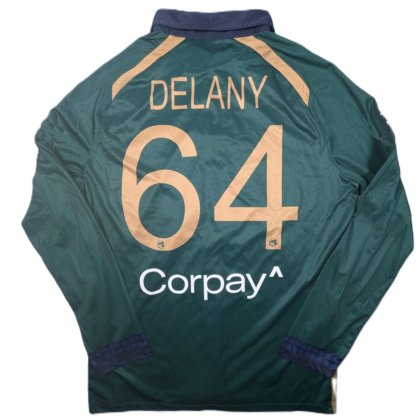 Ireland Player Issue Macron Home Cricket Jersey 2023 Gareth Delany #64 (XL) [Excellent]