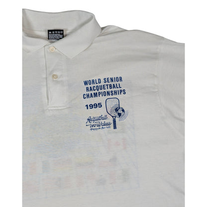 World Senior Raquetball Championships Fruit of The Loom Tennis Polo Shirt 1995 (L) [Excellent]