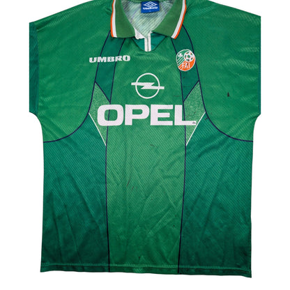 Republic of Ireland Umbro Home Football Jersey 1994 Townsend #7 (XL) [Average]
