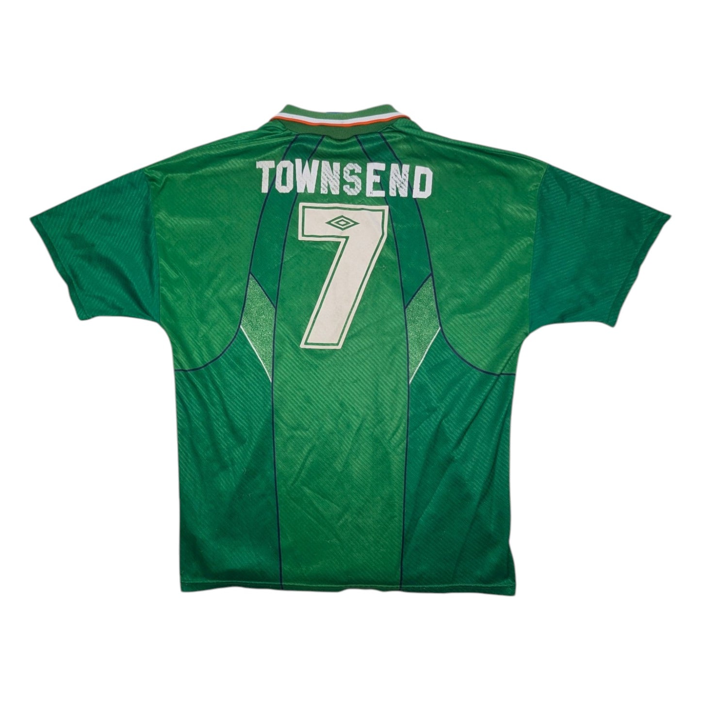 Republic of Ireland Umbro Home Football Jersey 1994 Townsend #7 (XL) [Average]