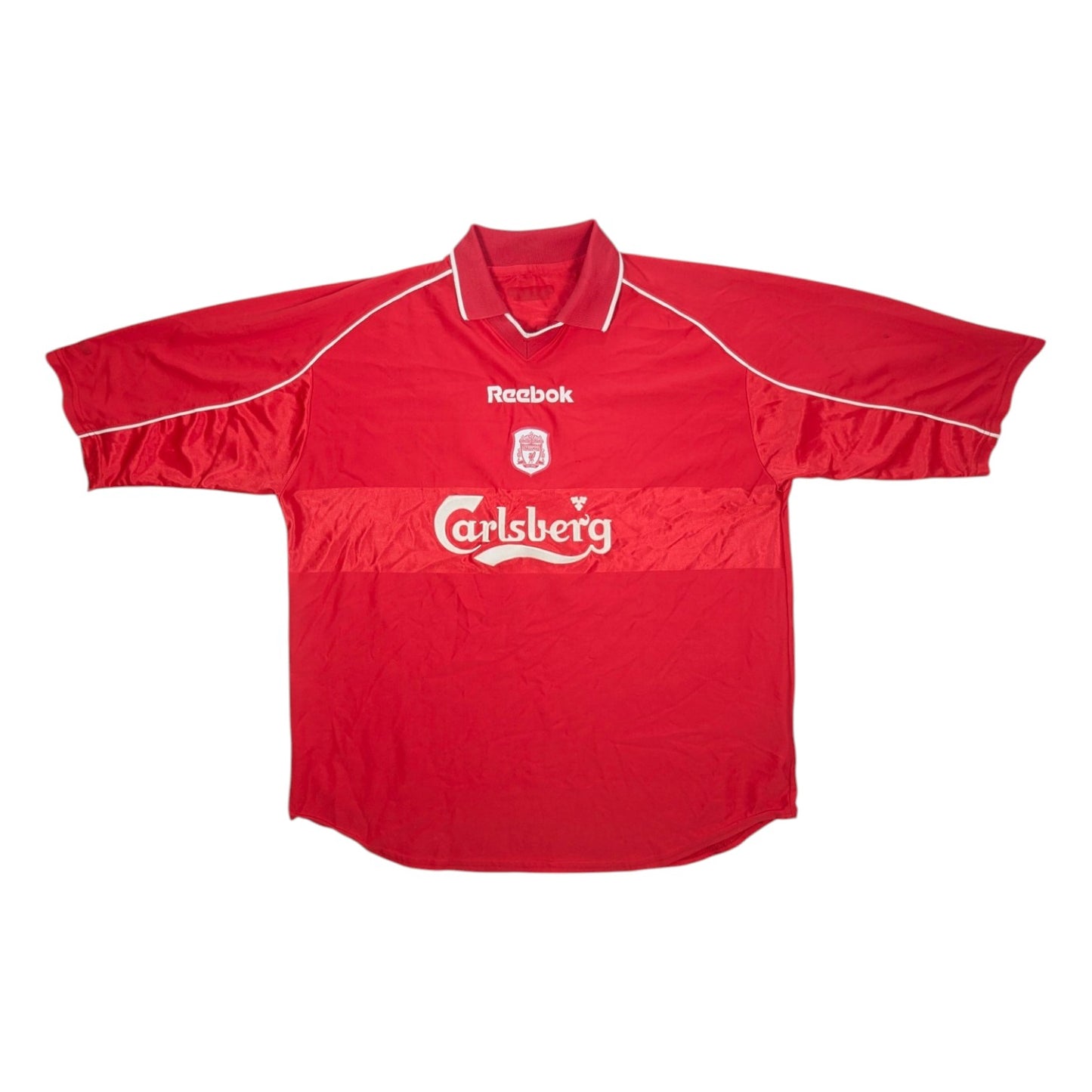 Liverpool Reebok Home Football Jersey 2000 Gerrard #17 (2XL) [Fair]