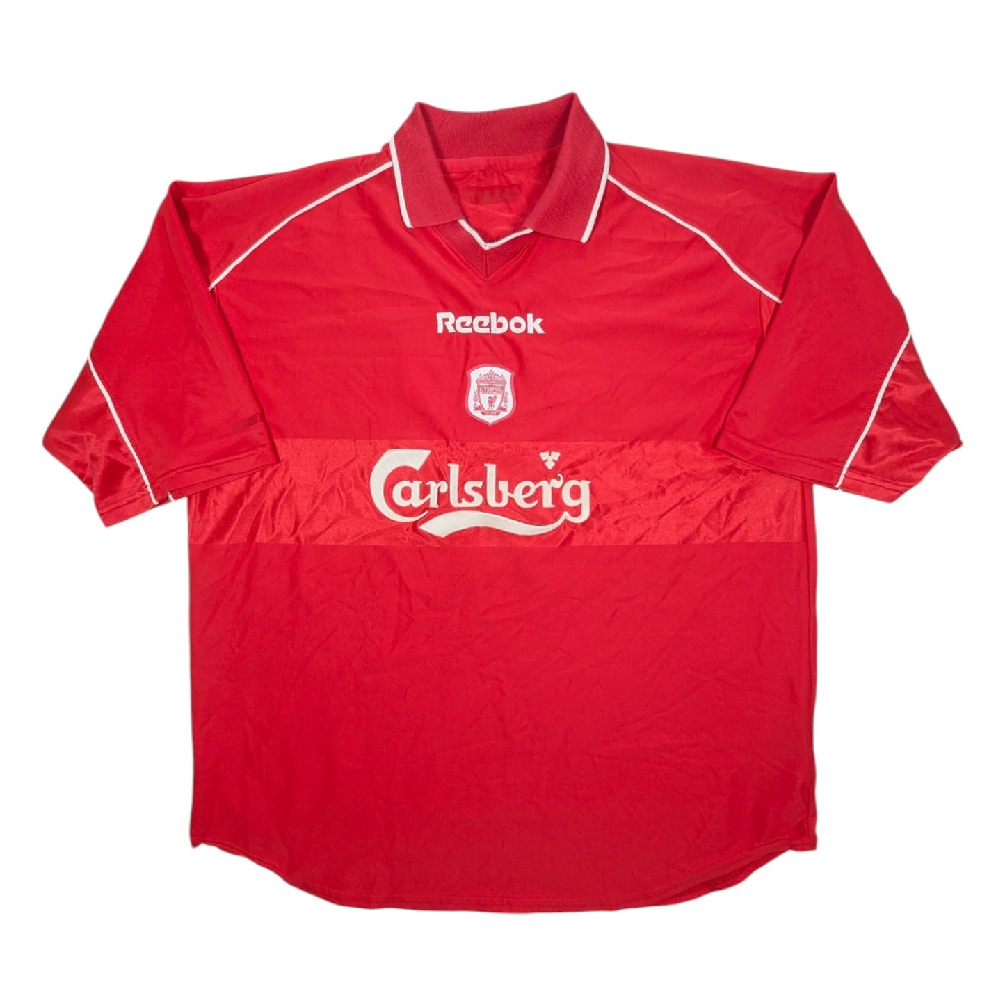 Liverpool Reebok Home Football Jersey 2000 Gerrard #17 (2XL) [Fair]