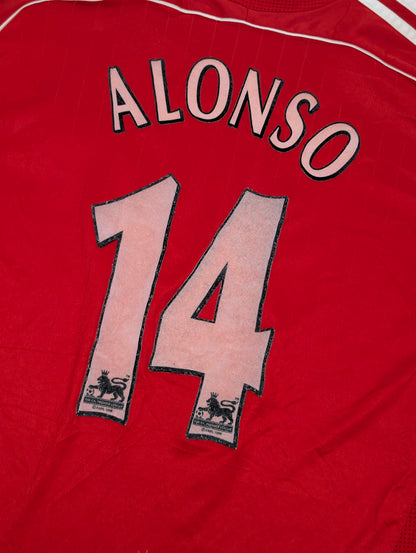 Liverpool adidas Home Football Jersey 2006 Alonso #14 (2XL) [Fair]