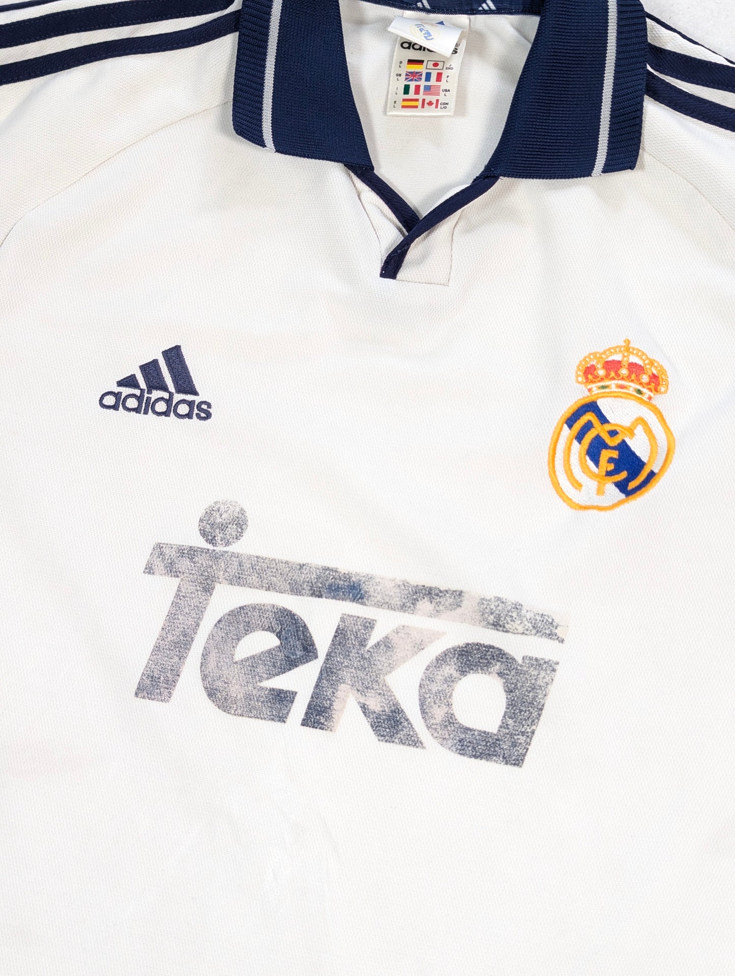 Real Madrid adidas Home Football Jersey 2000 (L) [Fair]