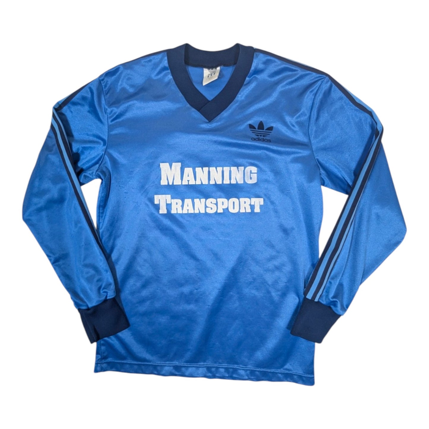 Blue adidas Home Football Jersey 1980s #7 (S) [Good]