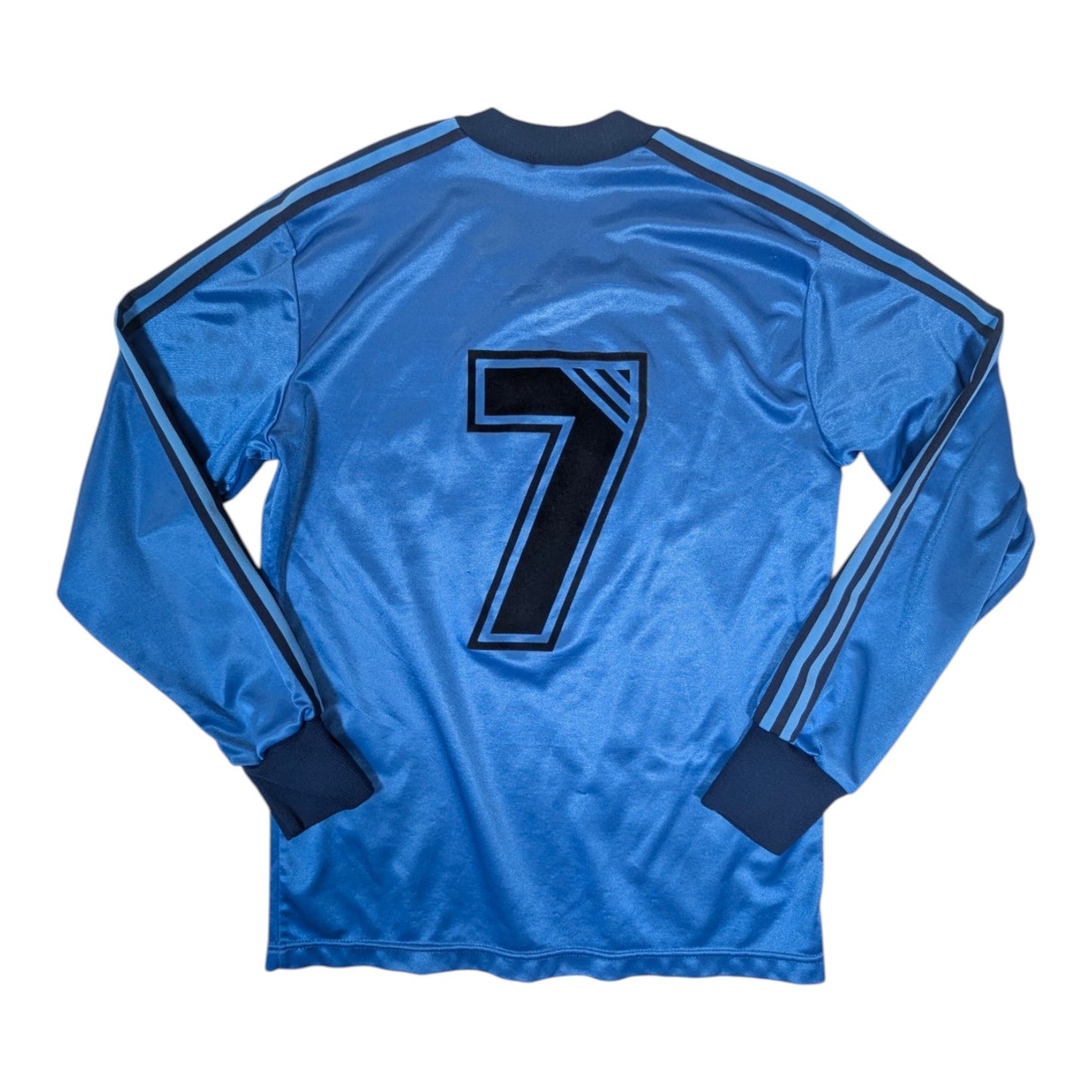 Blue adidas Home Football Jersey 1980s #7 (S) [Good]