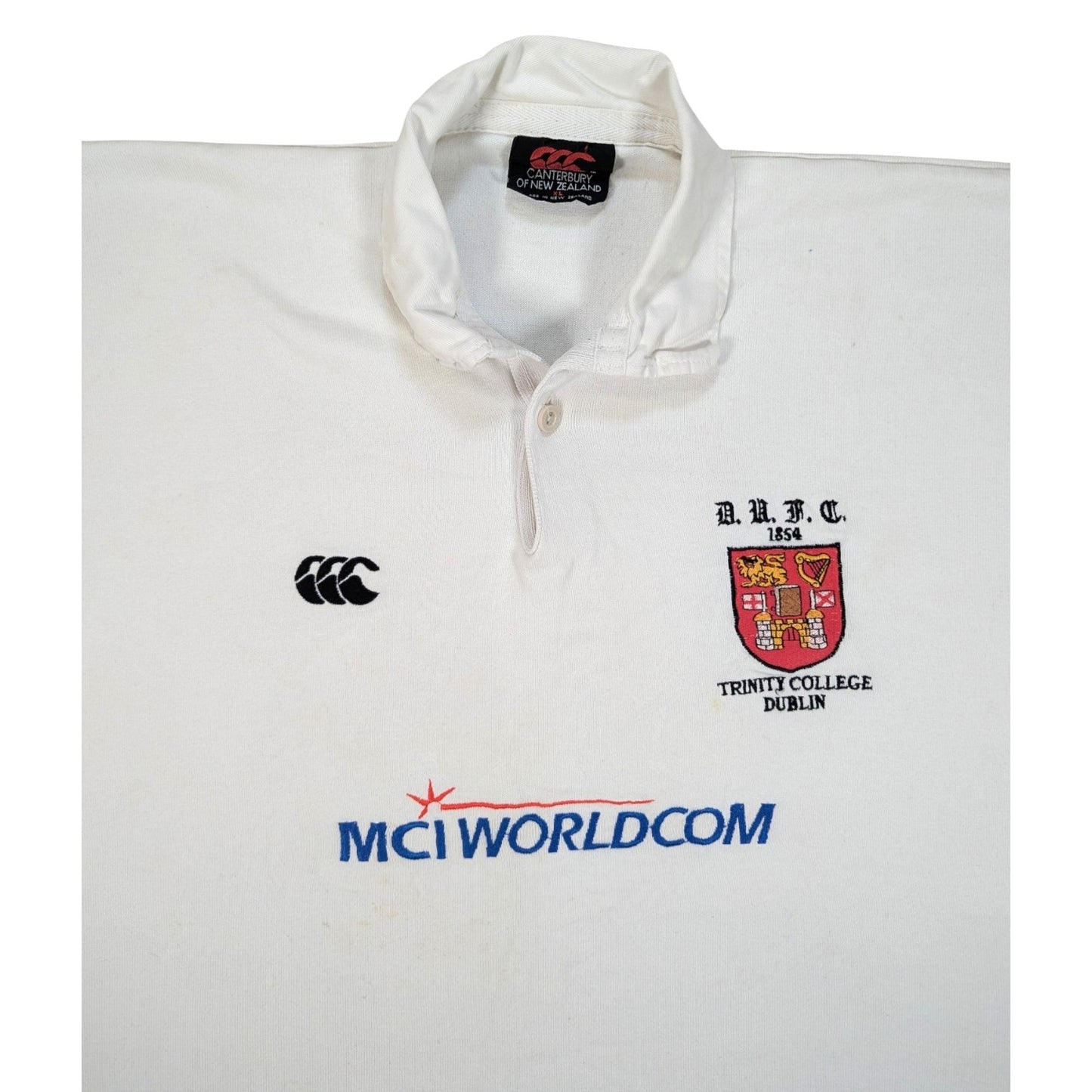 Trinity College Dublin Player Issue Canterbury Home Rugby Jersey 2002 #17 (XL) [Fair]