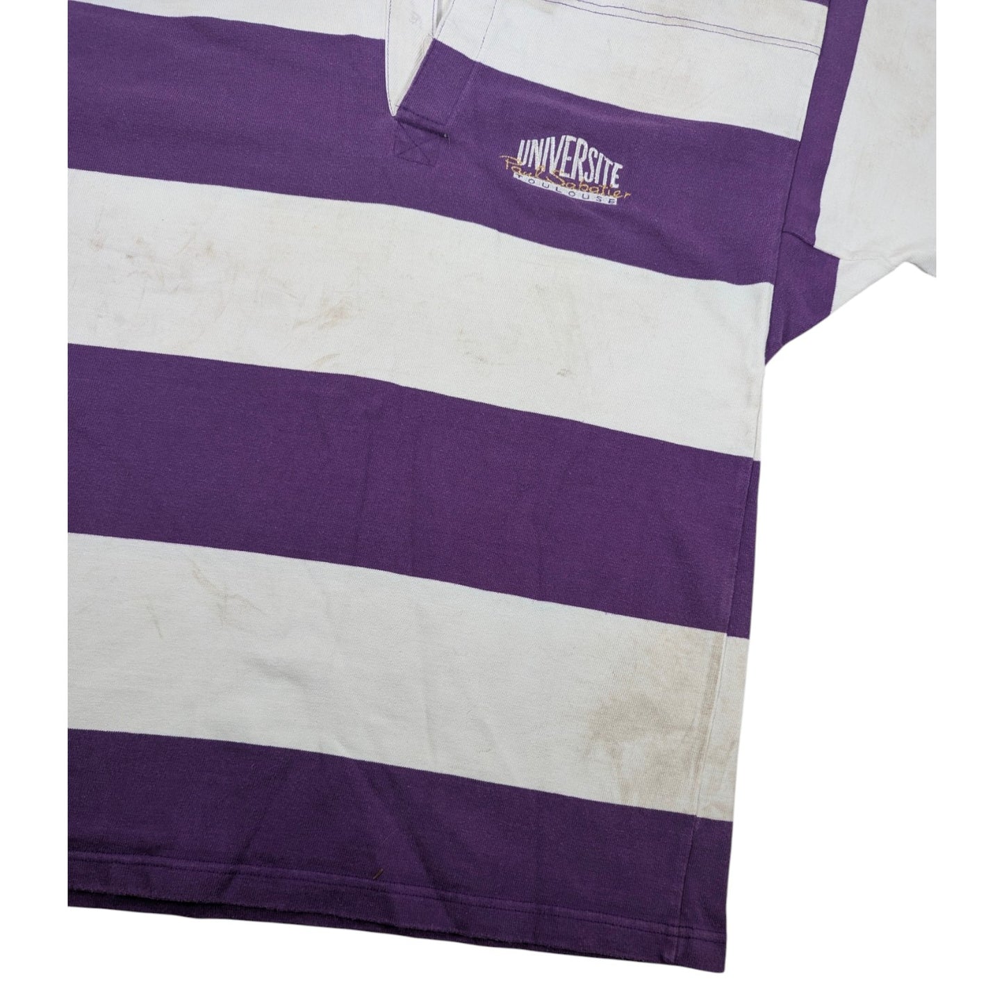Université Paul Sabatier Toulouse Player Issue Mail Sport Home Rugby Jersey 2002 #10 (XL) [Fair]