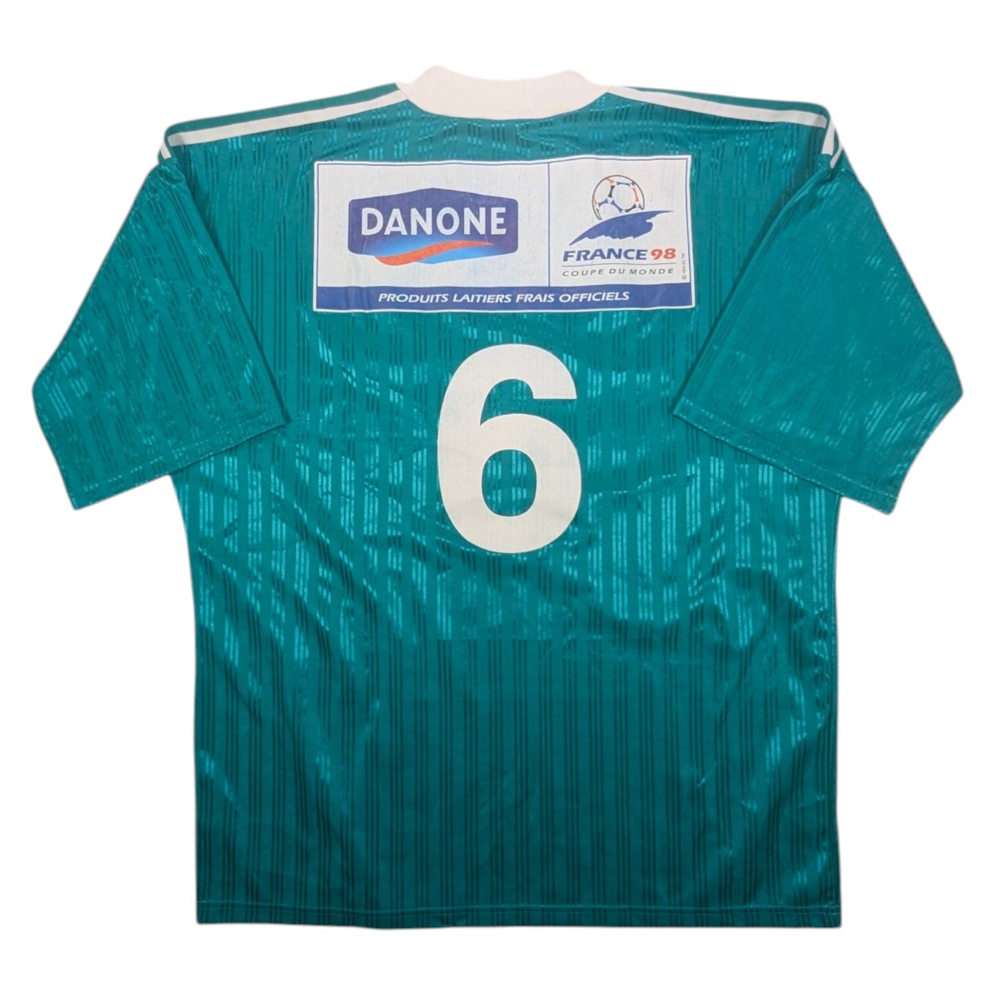World Cup France adidas Home Football Jersey 1998 #6 (XL) [Good]