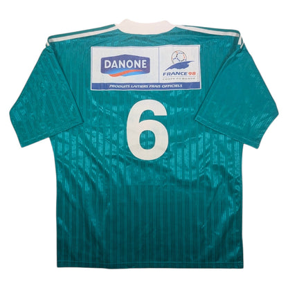 World Cup France adidas Home Football Jersey 1998 #6 (XL) [Good]
