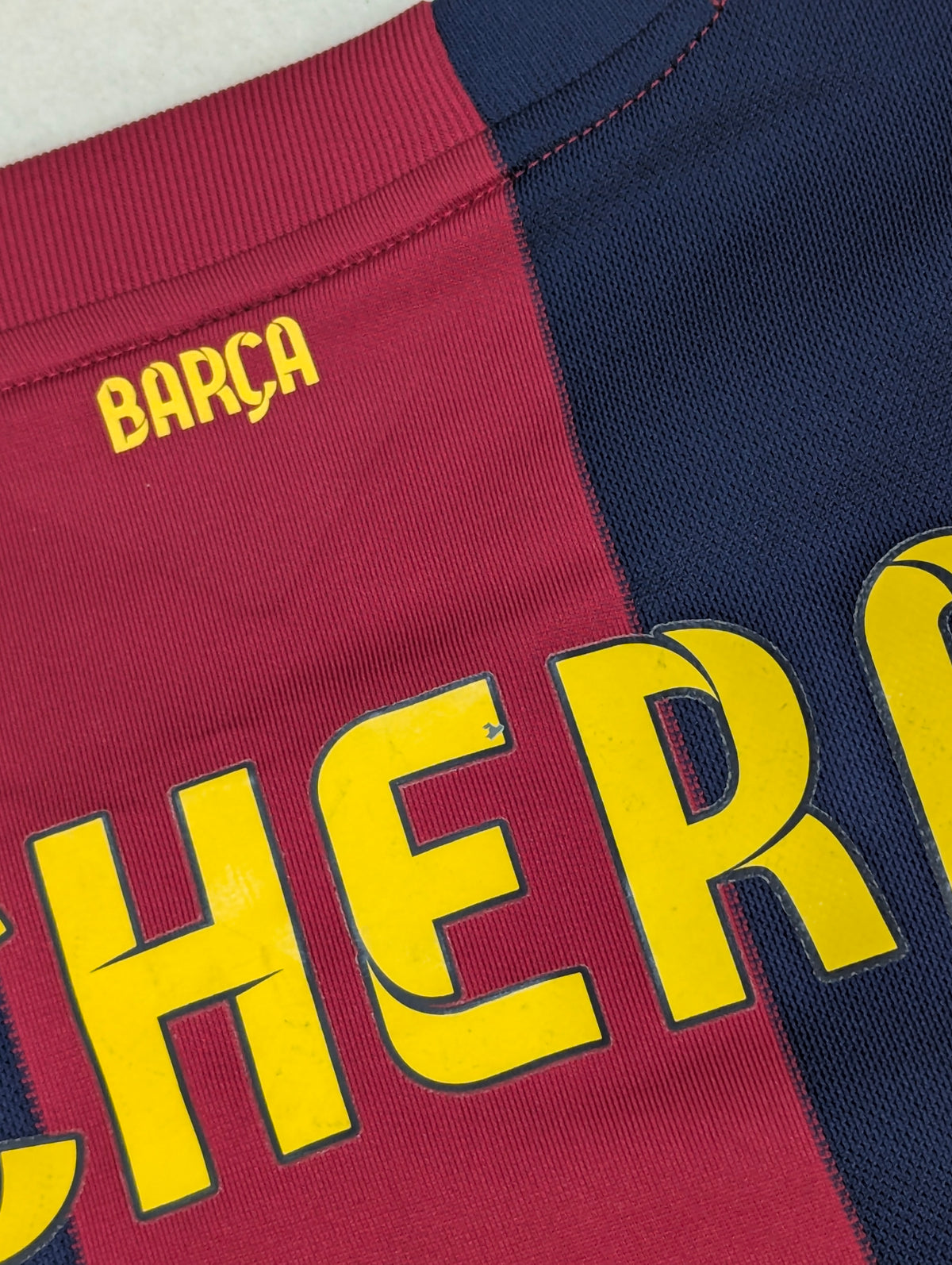 Barcelona Nike Home Football Jersey 2014 Mascherano #14 (M) [Good]