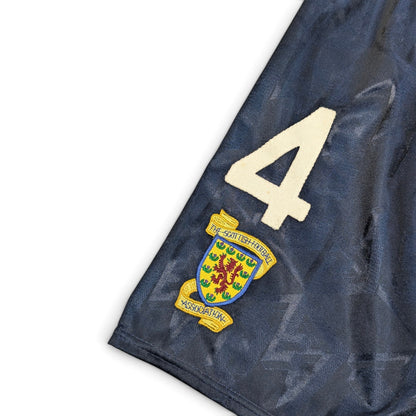 Scotland Player Issue Umbro Home Football Shorts 1991 #4 (M) [Very Good]
