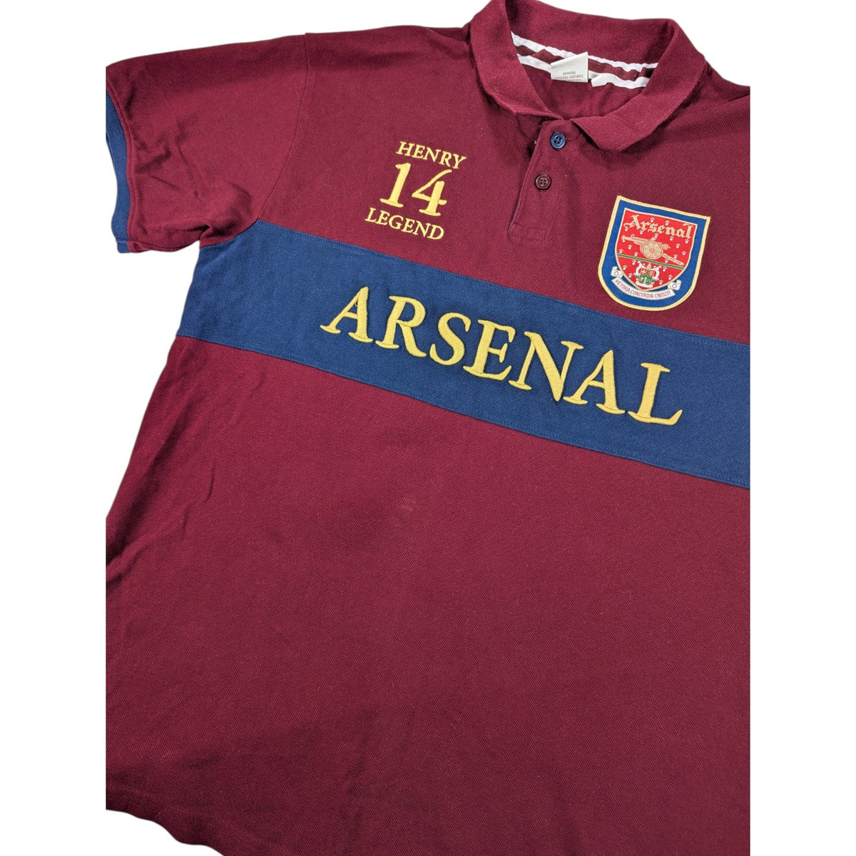Arsenal Arsenal Heritage Football Polo Shirt Retro Henry #14 (2XL) [Good]